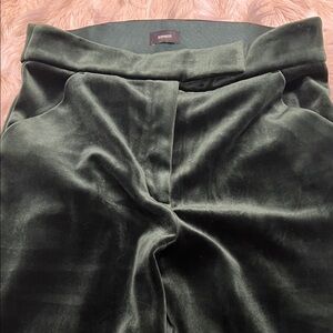 Express Forest Green Velvet Trousers
